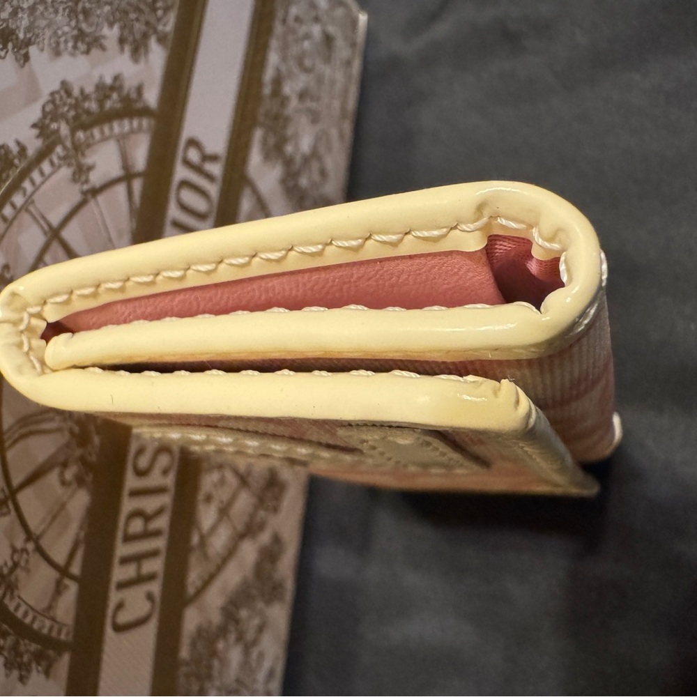 Dior Pink and Cream Canvas Key/Card Wallet - Picture 12 of 16
